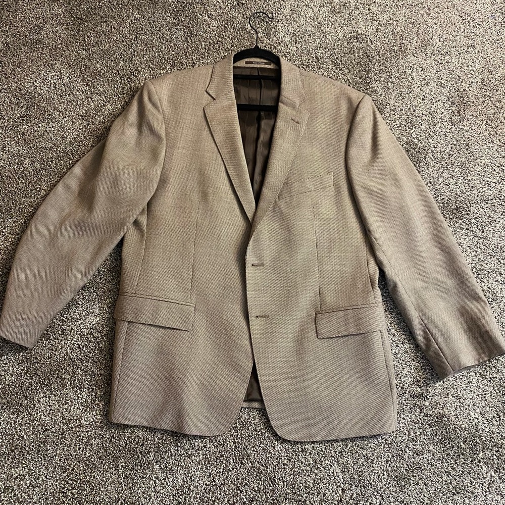 Versace Collection Men's 42R (52R EU) Brown Houndstooth Suit Coat